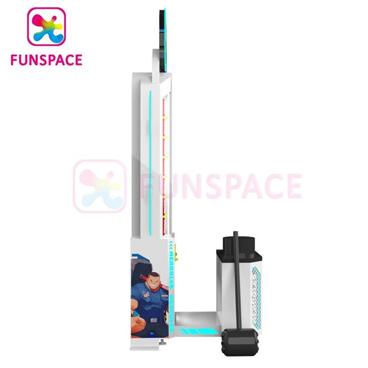 Strong Man Hammer Arcade Game Machine With Drink Bonus